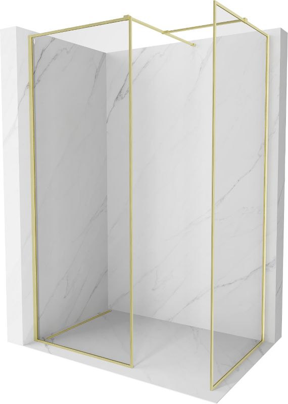 Ścianka prysznicowa walk-in Mexen Kioto-F złoty szczotkowany 85x80 1 szt.