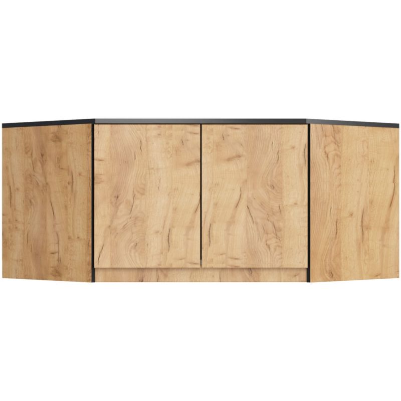 Nadstawka na szafę Akord S100 Dąb Craft 100 cm 2 drzwi kolor Dąb Craft mat 3 półki 100x50x55 cm 1 szt.