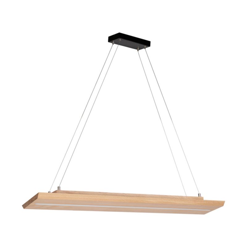Drewniana Lampa Wisząca SPOT Light 2xLED 11.5W Dąb Olejowany FSC z Akcentem Czerni, Ściemniacz Dotykowy 1szt.
