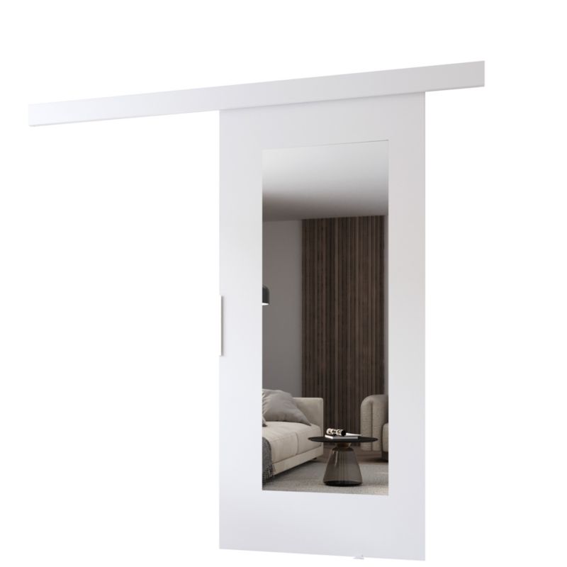 Drzwi przesuwne MINIO go for it CLEAN I 96 cm białe z lustrem 1 szt.