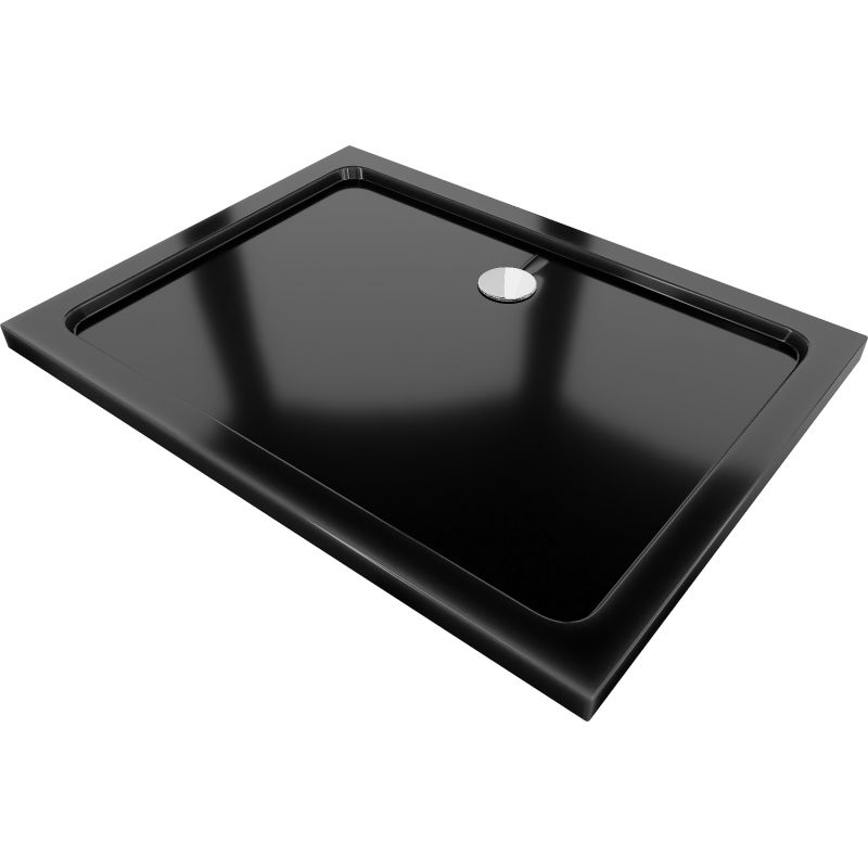 Brodzik prostokątny Mexen Flat czarny 100x80 cm 40708010 1 szt.