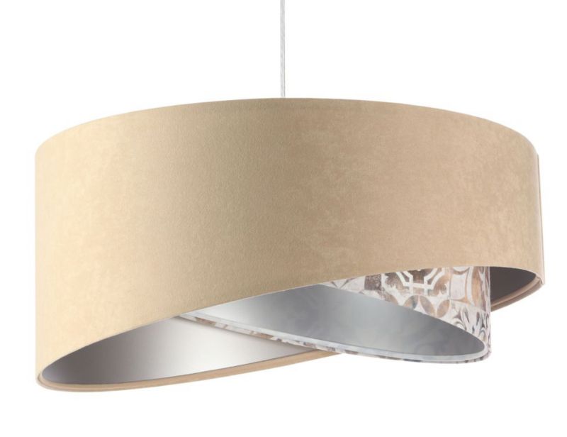 Lampa Bps Koncept wisząca SANDERLING beżowa/srebrna 1 szt