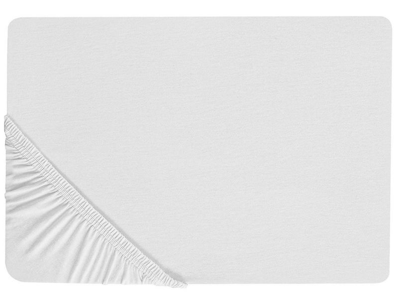 Prześcieradło z gumką Hofuf Bawełna 140x200 cm Biały 1 szt.