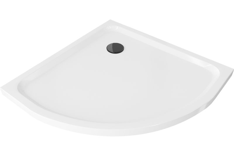 Brodzik półokrągły Mexen Flat biały 80x80 cm 1 szt.