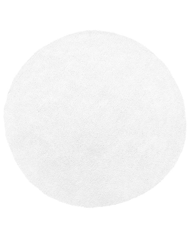 Dywan shaggy okrągły 140 cm biały Demre 1 szt.