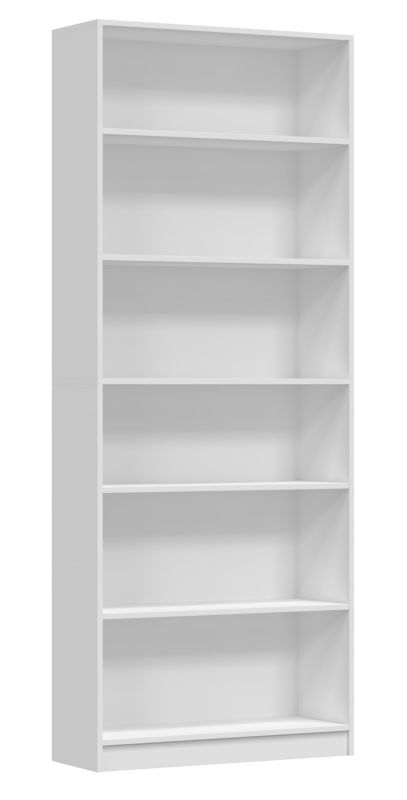 Witryna Topeshop Pafos W80 80 Cm Regał Na Książki Biały 29x80,5x200 cm 1 szt.