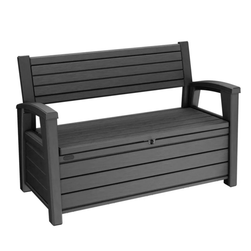 Ławka ze skrzynią Keter HUDSON BENCH NON BRUSH 133x61x89cm Grafitowa 1 szt.