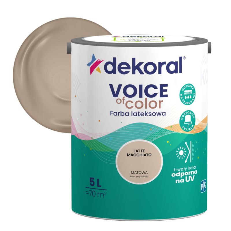 Farba kolorowa Dekoral Voice of Color latte macchiato 5 l