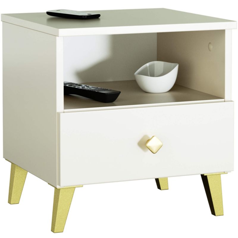 Szafka nocna Akord Mobi Kaszmir 40 cm 1 szuflada kolor Kaszmir mat 1 półka 40x37x43 cm 1 szt.