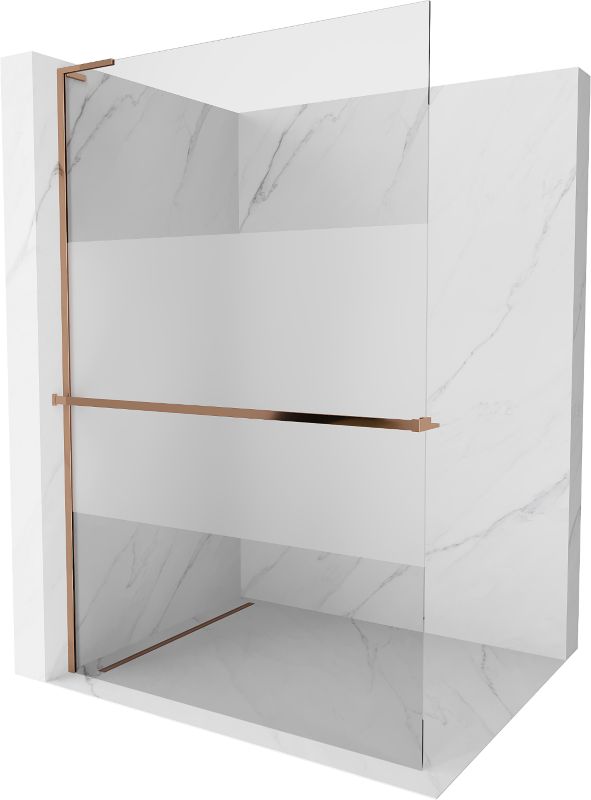 Ścianka prysznicowa Mexen Kioto+ L różowe złoto 80x200 cm 800-080-123-60-351 szt.