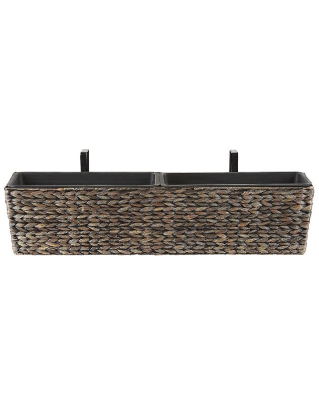 Doniczka 80 x 20 x 18 cm brązowa Kawala 1 szt.