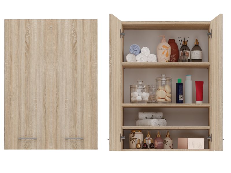 Szafka Łazienkowa Topeshop Wisząca Pola Mini DD - Dąb Sonoma 30x64x90 cm 1 szt.