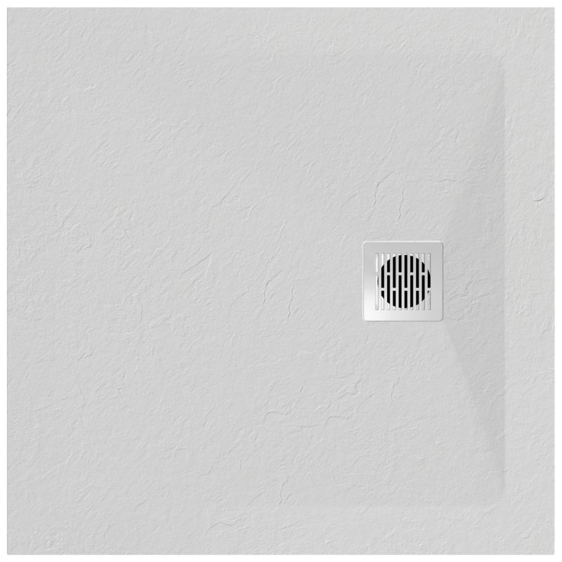 Brodzik konglomeratowy GoodHome Douro 90 x 90 x 2,5 cm biały