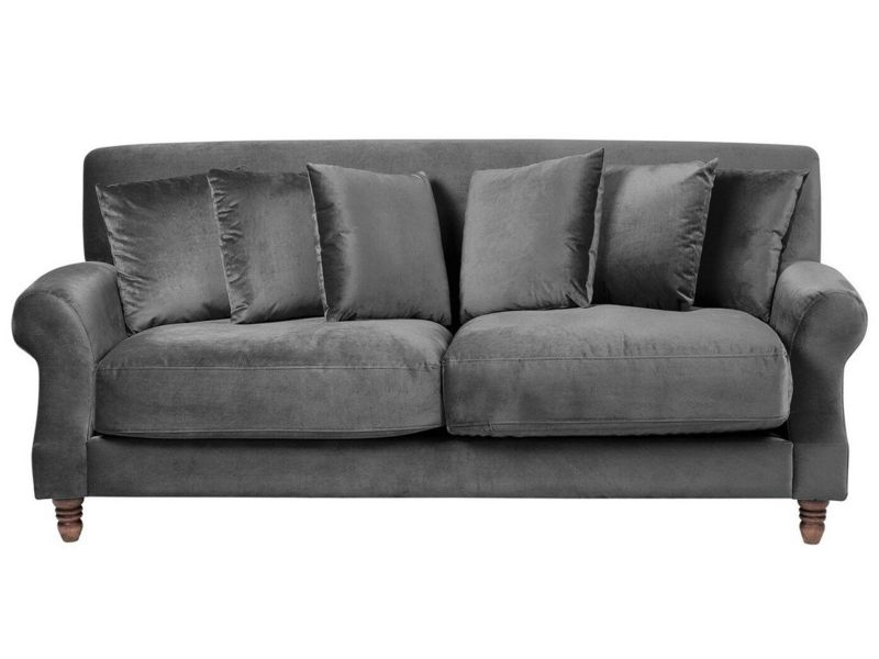 Sofa 2-osobowa welurowa szara Eike 1 szt.