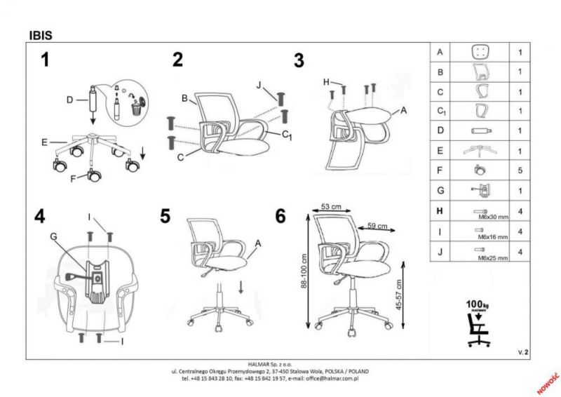 Fotel Halmar dla dziecka IBIS butterfly 1 szt