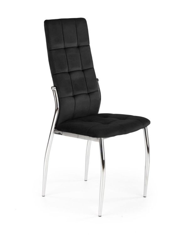 Krzesło Halmar tapicerowane K416 VELVET czarne 1 szt
