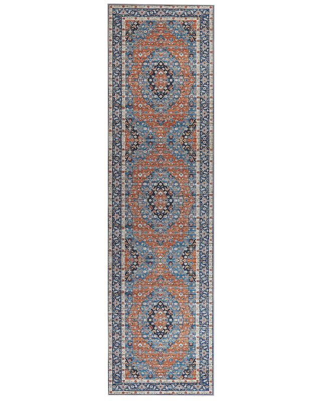 Dywan 80 x 300 cm niebieski z pomarańczowym Midalam 1 szt.