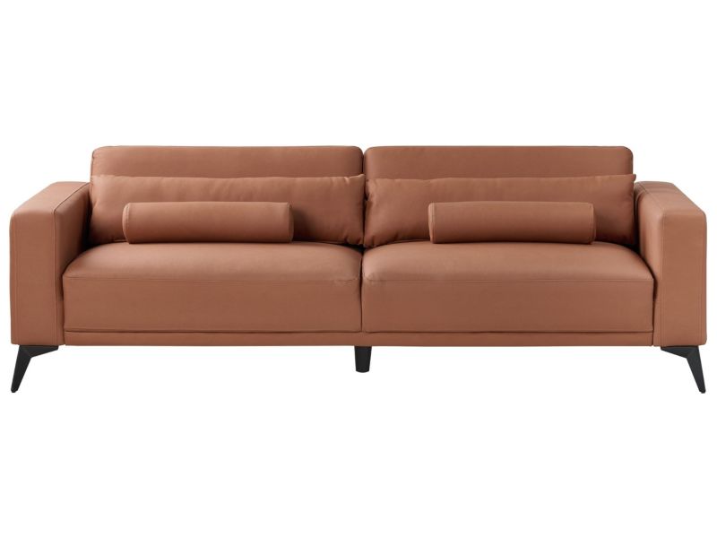 Sofa 3-osobowa ekoskóra brązowa Ange 1 szt.