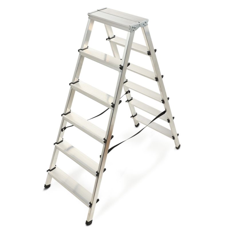 Drabina KADAX Aluminiowa Składana 6 Stopniowa Domowa mocna 125kg Produkt Polski 1szt.