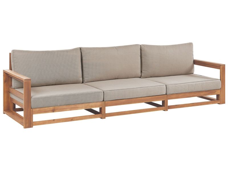 Sofa trzyosobowa Timor Certyfikowane drewno akacjowe Jasne drewno 1 szt.