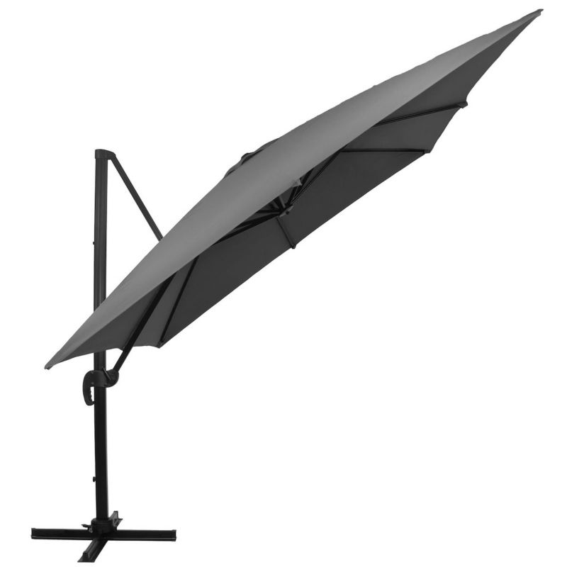 Parasol ogrodowy Springos 440 cm na wysięgniku, z pokrowcem grafitowy 1 szt.