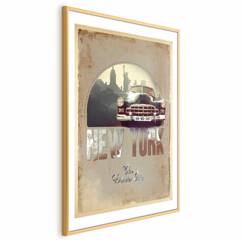 Plakat Artgeist New York 29,7x42 cm z ramą złotą 1 szt