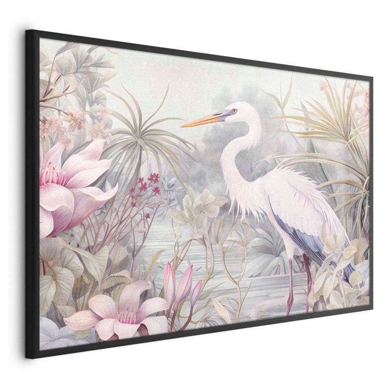 Plakat Artgeist Czapla 90x60 cm z ramą czarną 1 szt