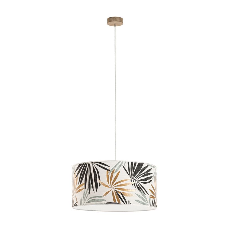 Drewniana Lampa Wisząca SPOT Light 1xE27 Max.60W Dąb Olejowany FSC z Wielokolorowym Abażurem, Polski Producent, 1 szt.