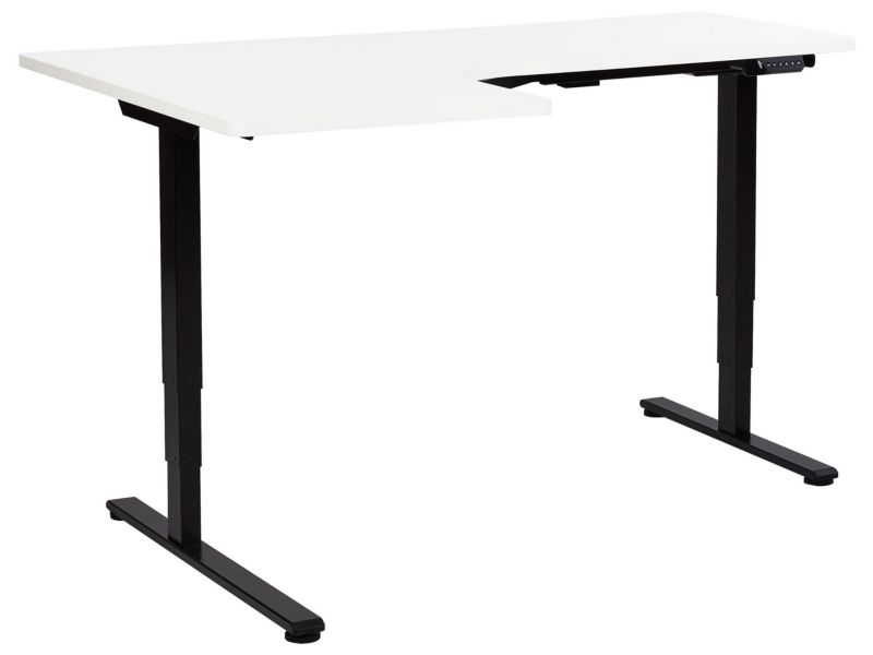Biurko regulowane Elektryczny Lewostronny Biały Destines 160 x 109 cm 1 szt.