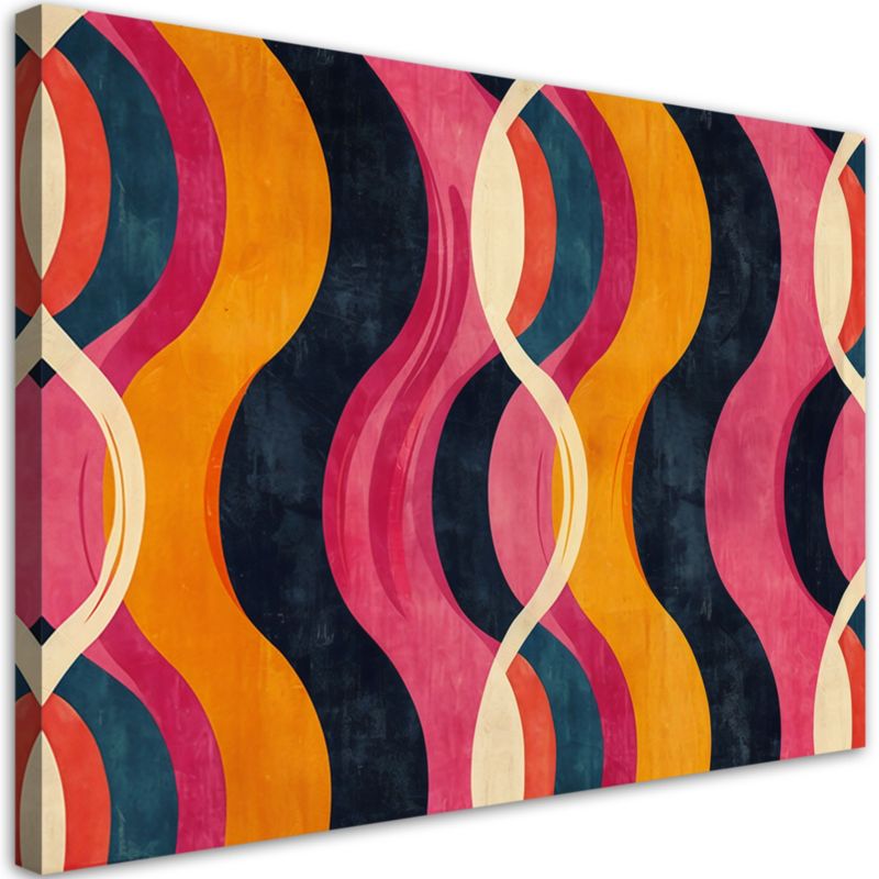 Obraz do salonu nowoczesny Feeby Kolorowa Abstrakcja Vintage 100x70cm 1szt