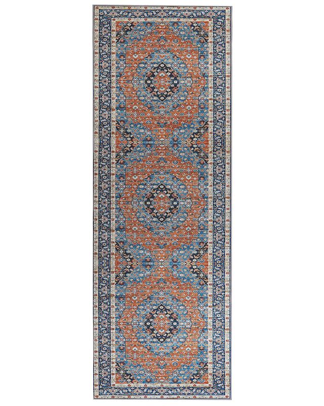 Dywan 70 x 200 cm niebieski z pomarańczowym Midalam 1 szt.