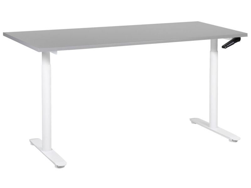 Biurko regulowane Manualny Jasnoszary Destinas 160 x 72 cm 1 szt.