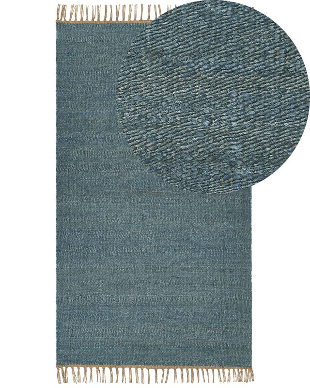 Dywan z juty 80 x 150 cm niebieski Lunia 1 szt.