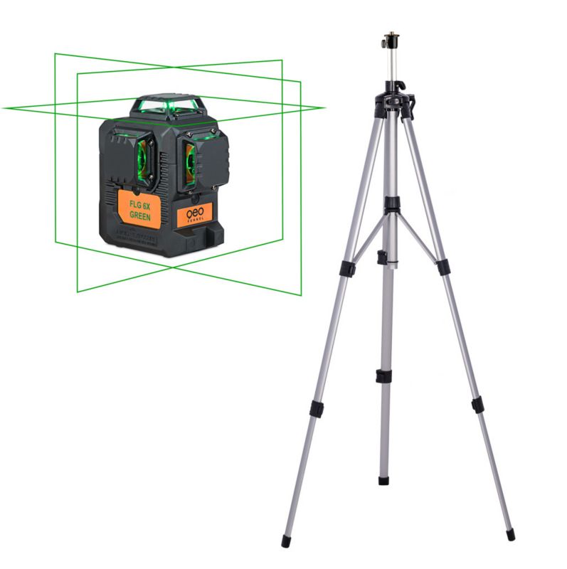 Zielony laser FLG 6X-Green 3D geo-Fennel krzyżowy płaszczyznowy 3 x 360 zestaw 1 szt.