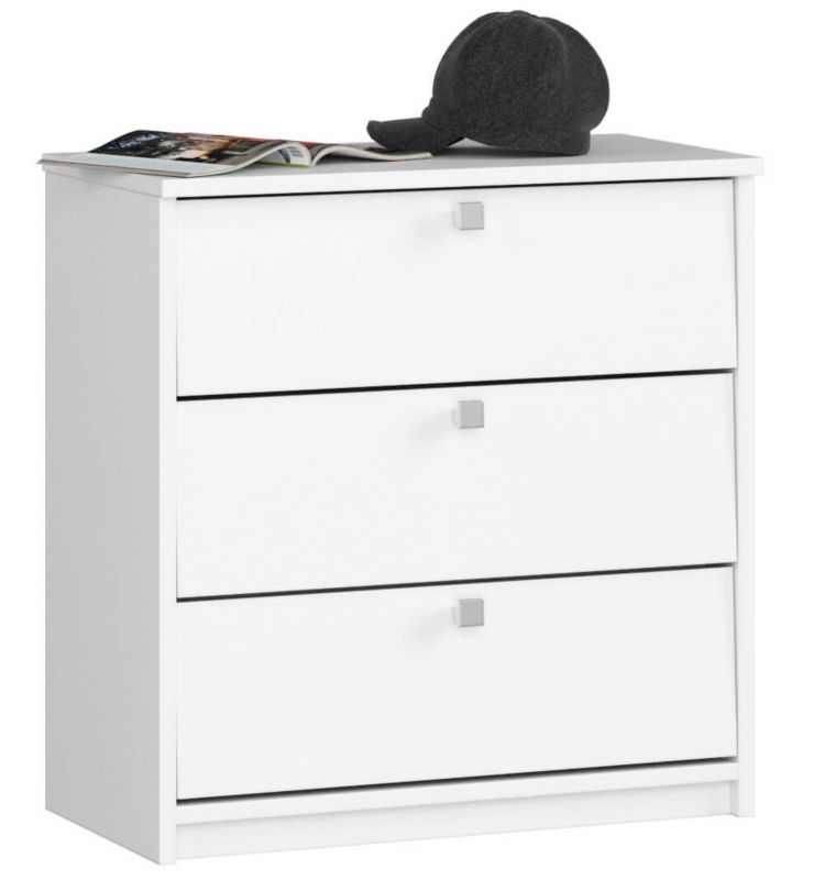 Szafka na buty Akord Mini Biała 60 cm 3 drzwi kolor Biały mat 3 półki 60x31x62 cm 1 szt.