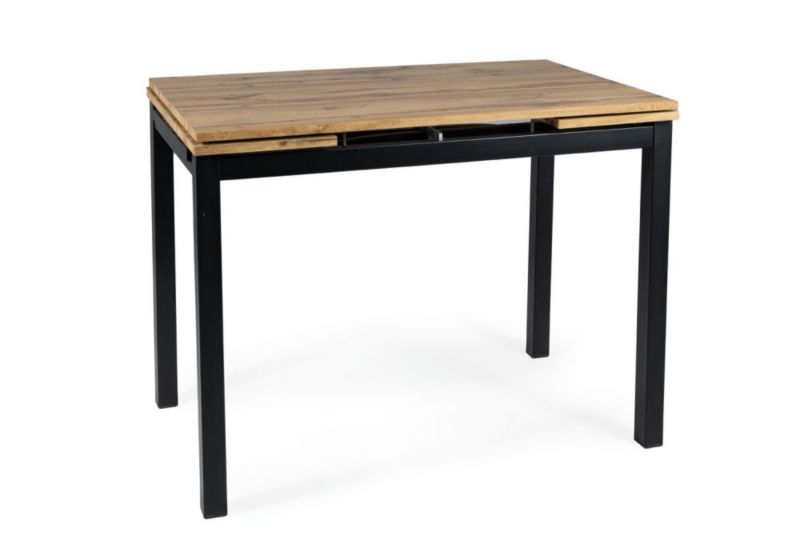 Stół Signal rozkładany GD-017 110(170)x74 dąb artisan/czarny mat 1 szt