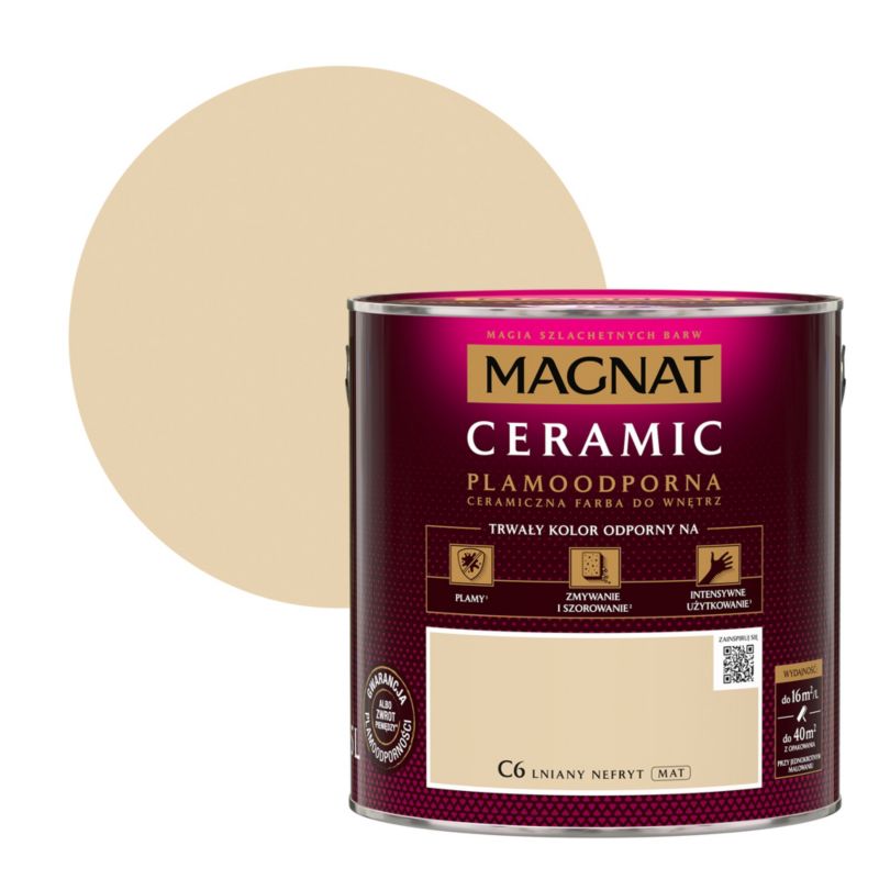 Farba Magnat Ceramic C6 lniany nefryt 2,5 l