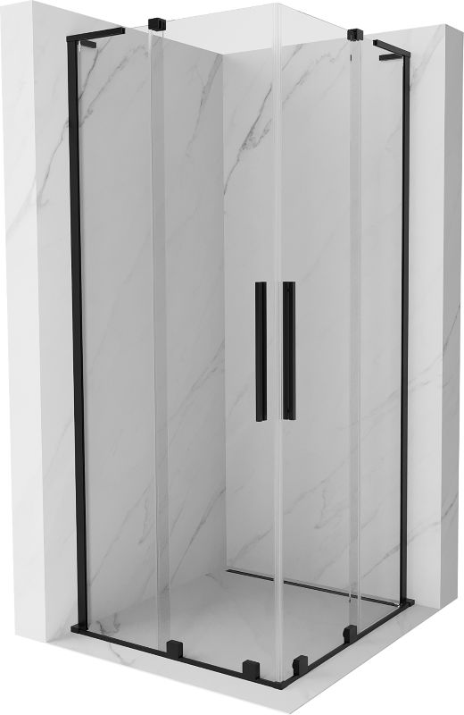 Kabina prysznicowa Mexen Velar L Duo rozsuwana 80 x 80 cm transparent czarna 1 szt.