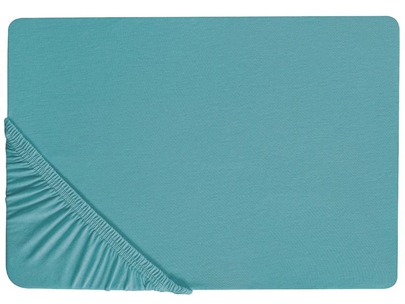 Prześcieradło z gumką Hofuf Bawełna 200x200 cm Turkusowy 1 szt.