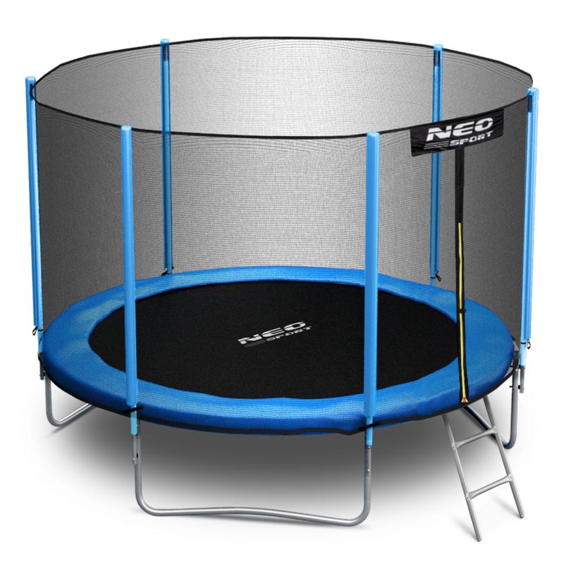 Trampolina ogrodowa Neo-Sport 312cm 10ft + drabinka + siatka zewnetrzna niebieska 1szt.