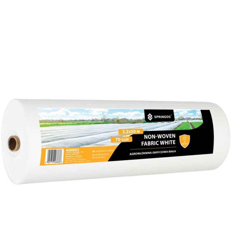 Agrowłóknina zimowa Springos 70g/m2 otulina 50x3,2m biała 1 szt.