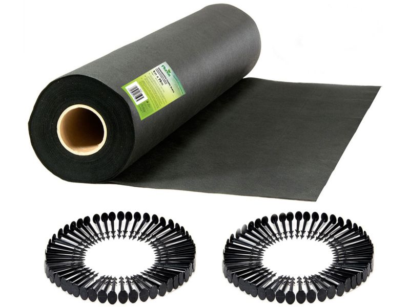Agrowłóknina ogrodowa Plonos agrotkanina na chwasty 150 g/m² 1x75m + 100 szpilek 1 szt.