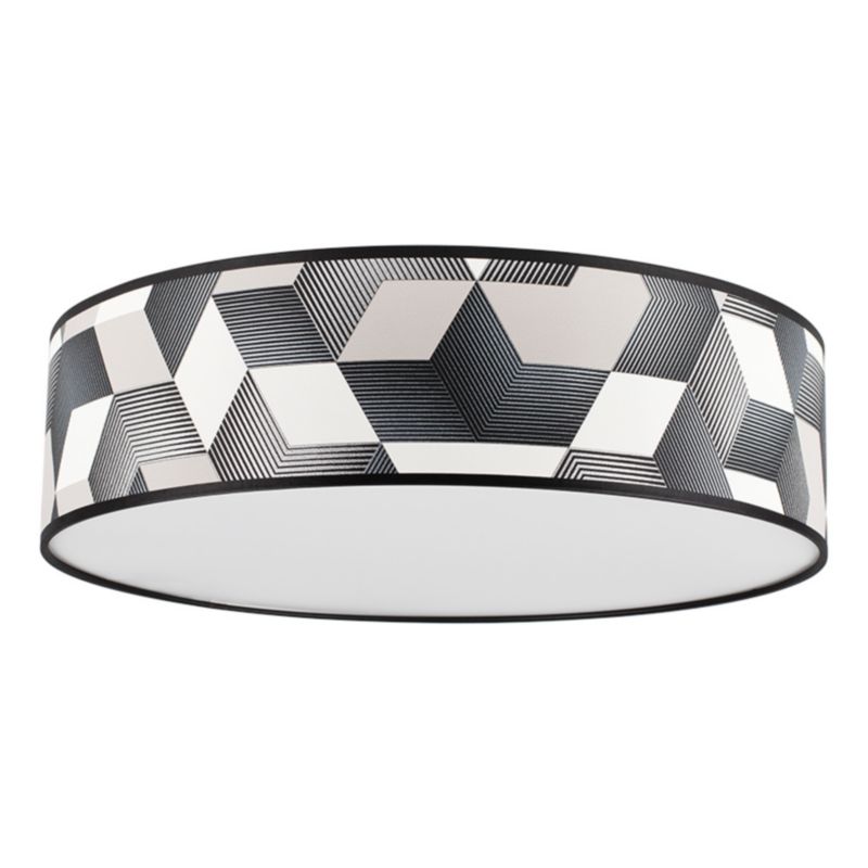 Lampa Sufitowa SPOT Light 4xE27 Max.25W Subtelna Biel w Połączeniu z Wielokolorowym Abażurem, Polski Producent, 1 szt.