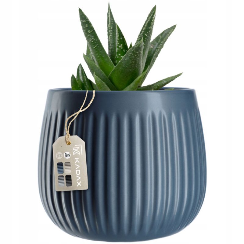 Doniczka KADAX Ceramiczna 12cm Osłonka Granatowa 1szt.
