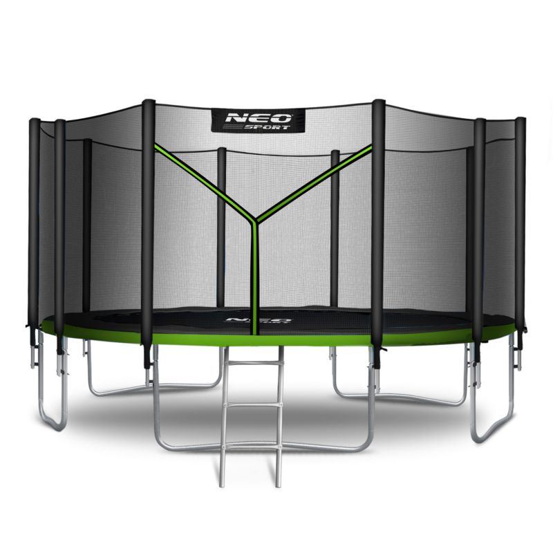 Trampolina ogrodowa Neo-Sport 465cm 15ft + drabinka + siatka zewnetrzna 1szt.