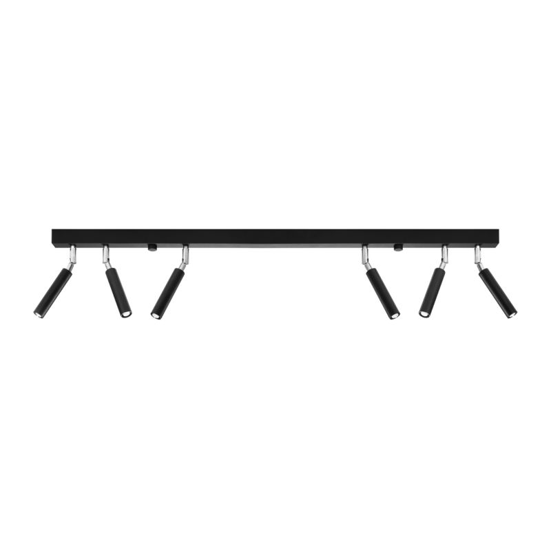 Plafon Sollux Lighting EYETECH 6 czarny 1 szt.