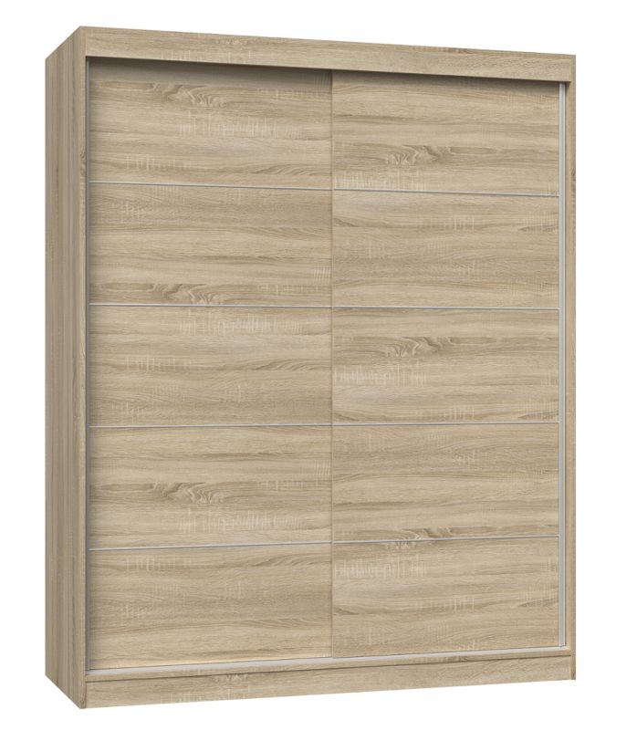 Szafa Przesuwna Topeshop IGA 160 cm Drzwi Przesuwne Ze Szprosami Dąb Sonoma 61x160x200 cm 1 szt.