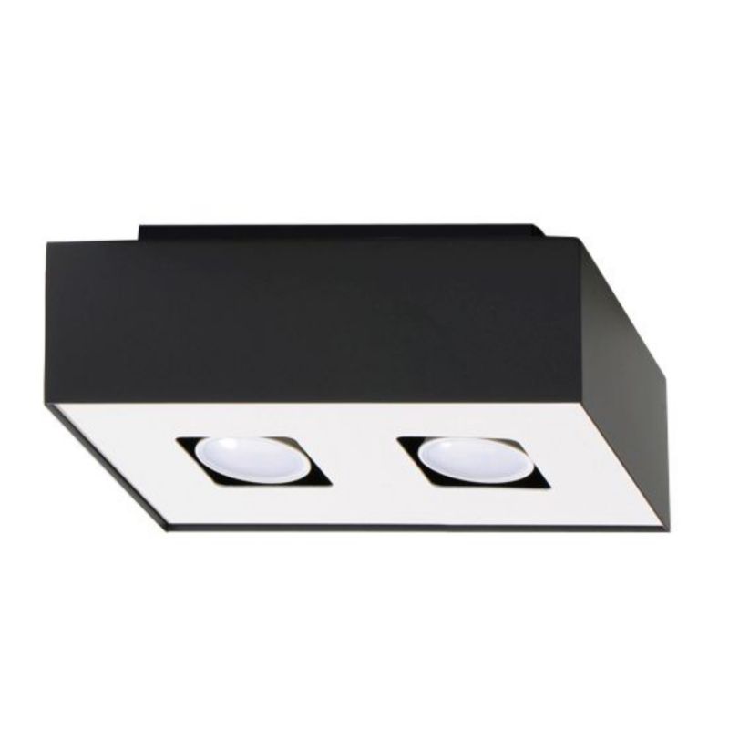 Plafon Sollux Lighting MONO 2 czarny 1 szt.