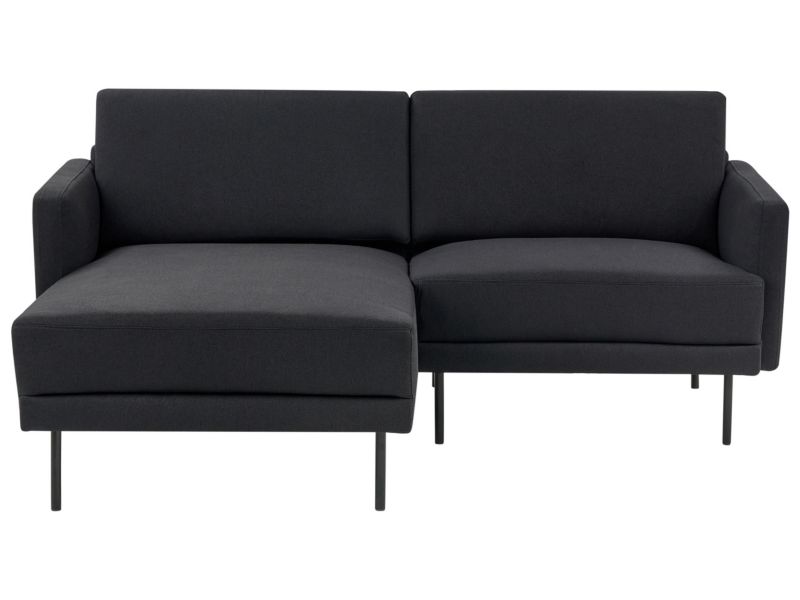 Sofa narożna prawostronna Breda Czarny 2-osobowa Prawostronny 1 szt.