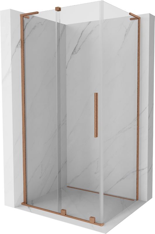 Kabina prysznicowa Mexen Velar L rozsuwana 120 x 70 cm transparent miedź szczotkowana 1 szt.